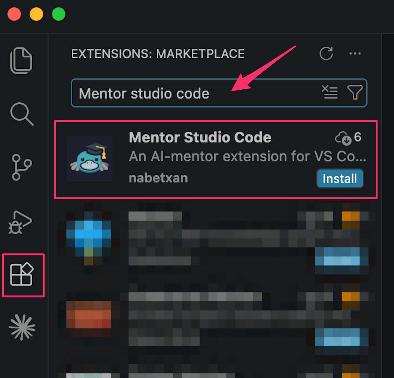 Mentor Studio Code on the VS Code Marketplace